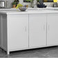 RON Kitchen Island Table with Cupboards - Exclusivia