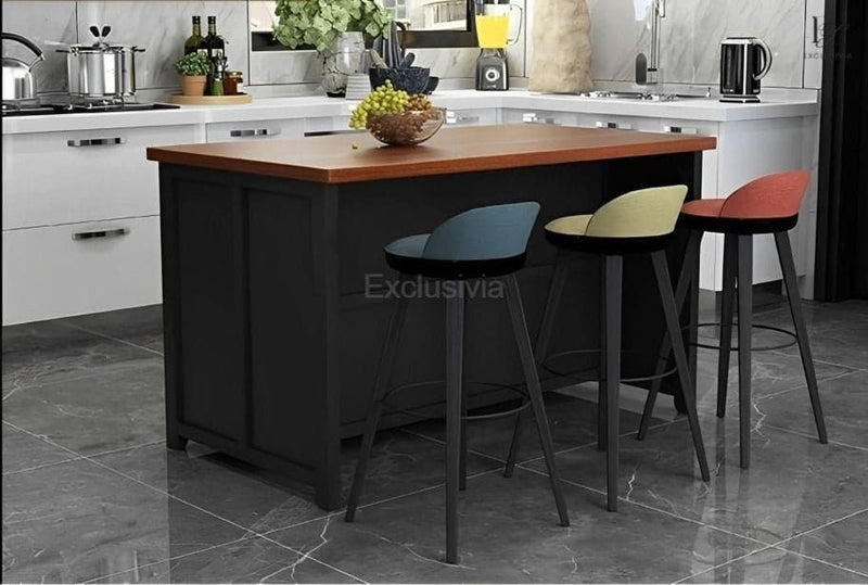 RON Kitchen Island Table with Cupboards - Exclusivia