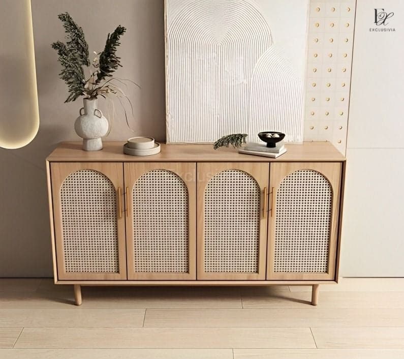 RUMI Rattan Sideboard Cabinet Console - Exclusivia