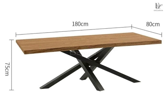 SHAY Wishbone Solid Wood Dining Table - Exclusivia