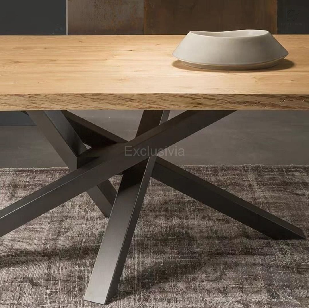 SHAY Wishbone Solid Wood Dining Table - Exclusivia