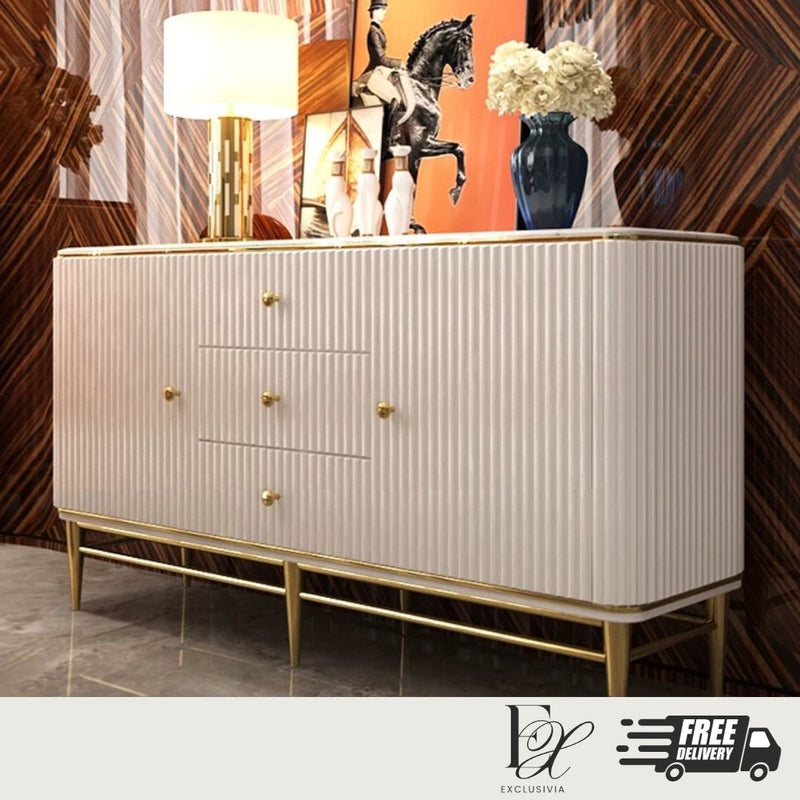 SPECTRA Marble sideboard with fluted sides - Exclusivia