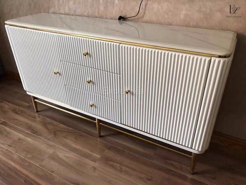 SPECTRA Marble sideboard with fluted sides - Exclusivia