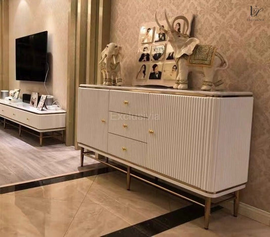 SPECTRA Marble sideboard with fluted sides - Exclusivia