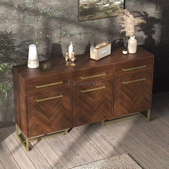 SPINA Wooden Sideboard Cabinet - Exclusivia