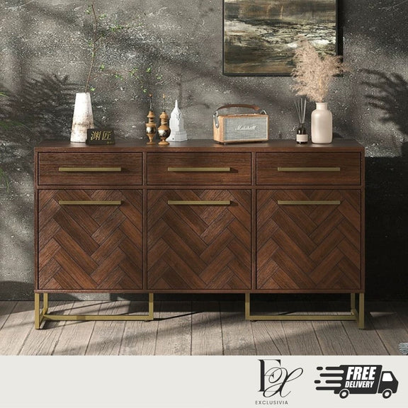 SPINA Wooden Sideboard Cabinet - Exclusivia