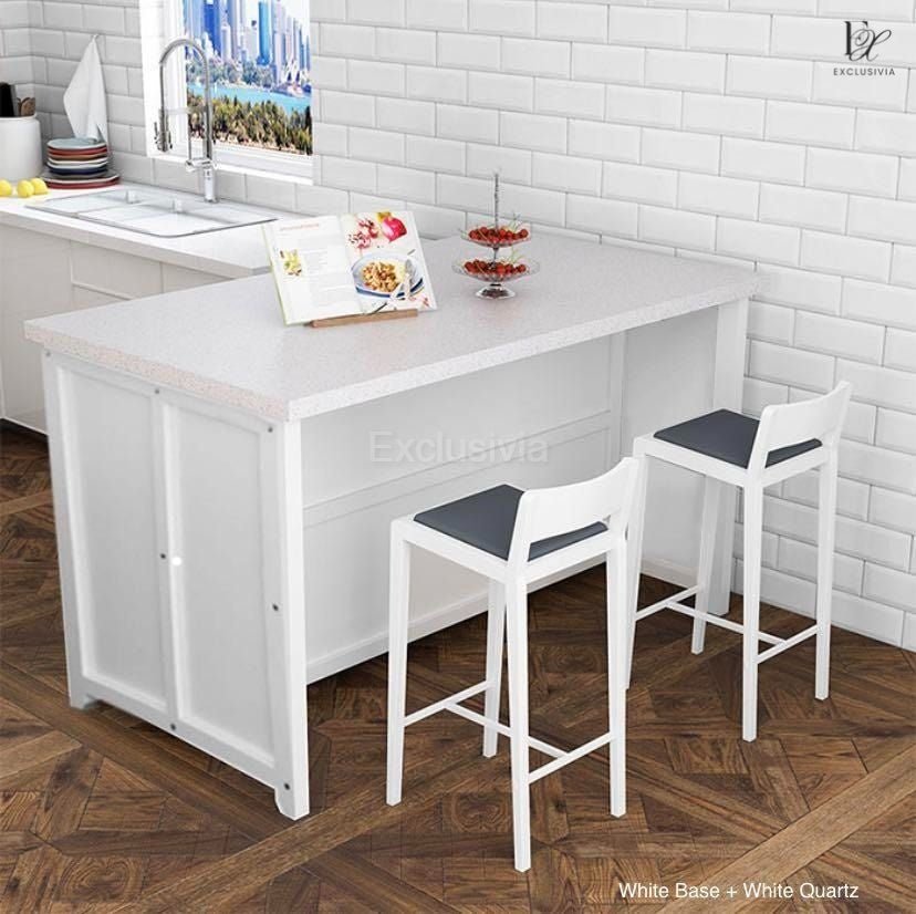 STATEN Quartz Kitchen Island Table - Exclusivia