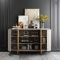 TEMPEST Contemporary sideboard in white/dark grey - Exclusivia