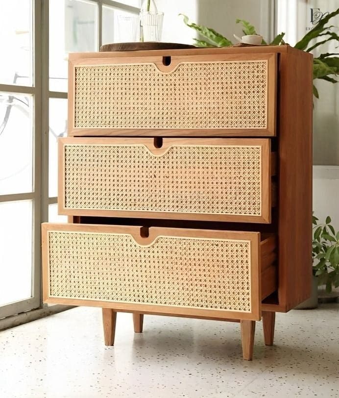 THAMUZ Rattan Chest Of Drawers - Exclusivia