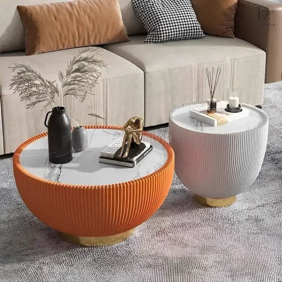 TIG Round Marble Coffee Table - Exclusivia