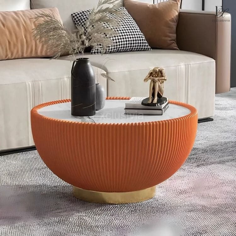 TIG Round Marble Coffee Table - Exclusivia