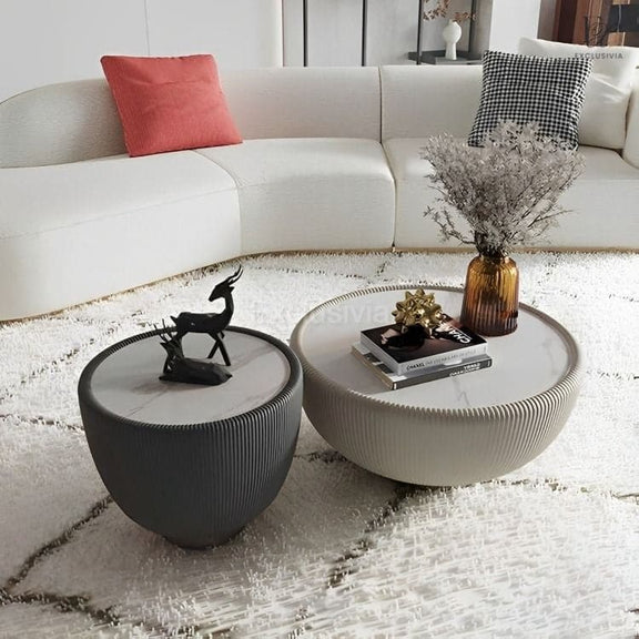 TIG Round Marble Coffee Table - Exclusivia