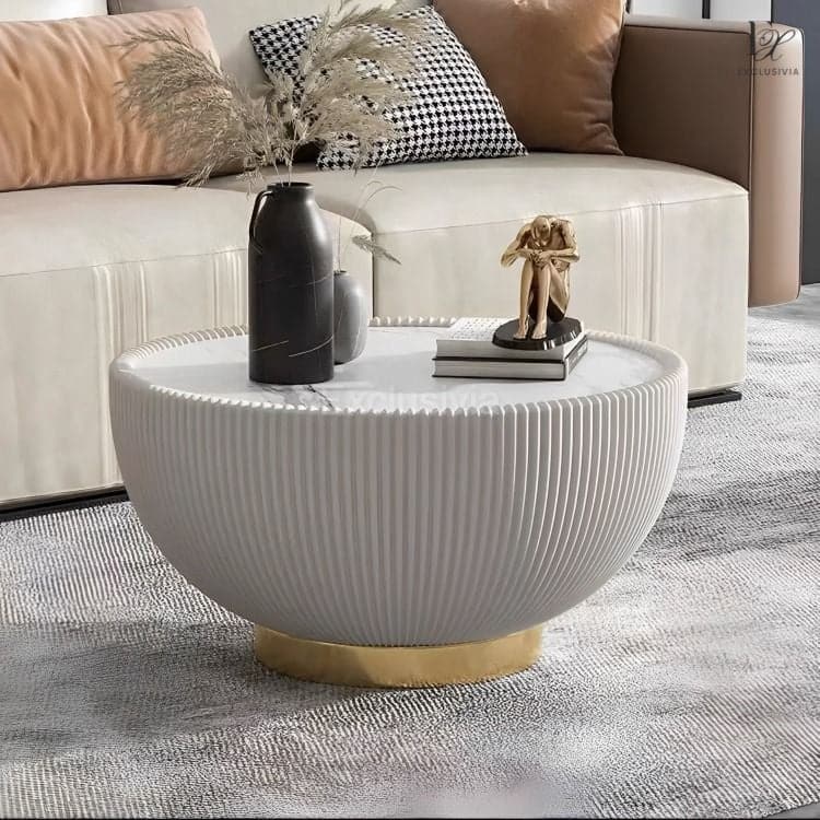 TIG Round Marble Coffee Table - Exclusivia