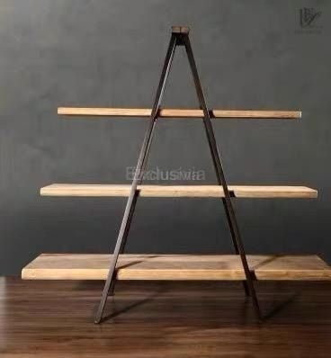 TREBLE Industrial Solid Wood Display Shelf - Exclusivia