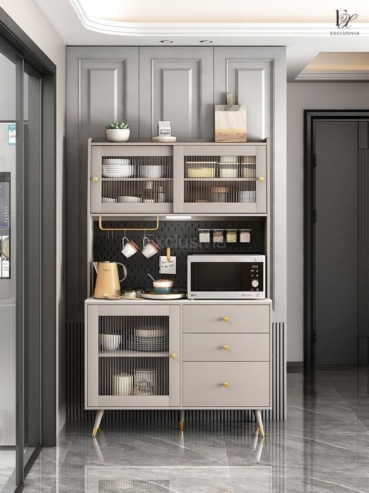 TYRENCE Rustic Ash Kitchen Cabinet Cupboard - Exclusivia