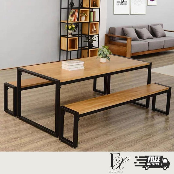 UTOPIA Modern Industrial Ultra Thin Office Study Table - Exclusivia