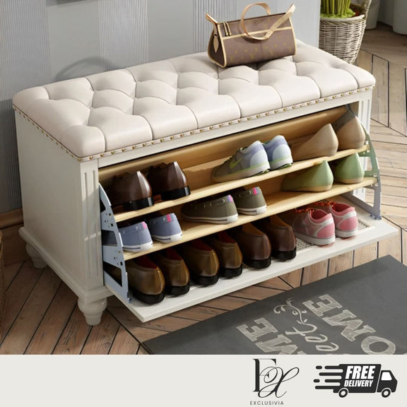 VALE Shoe Rack Cabinet Bench - Exclusivia