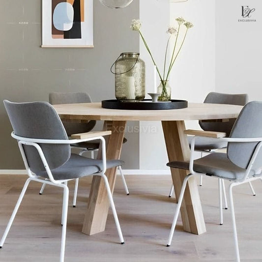 VALIR Rustic Solid Wood Dining Table - Exclusivia