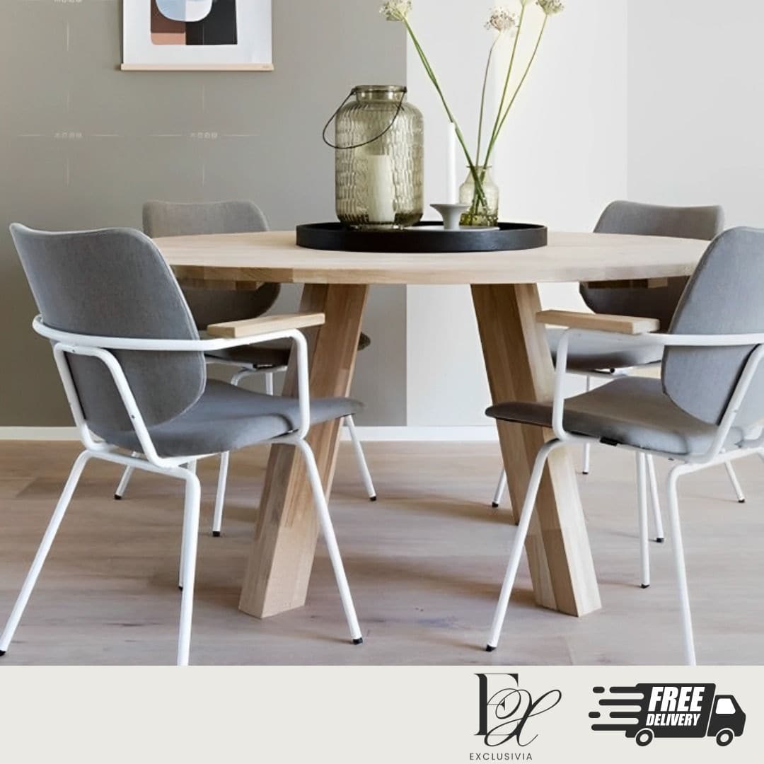 VALIR Rustic Solid Wood Dining Table - Exclusivia