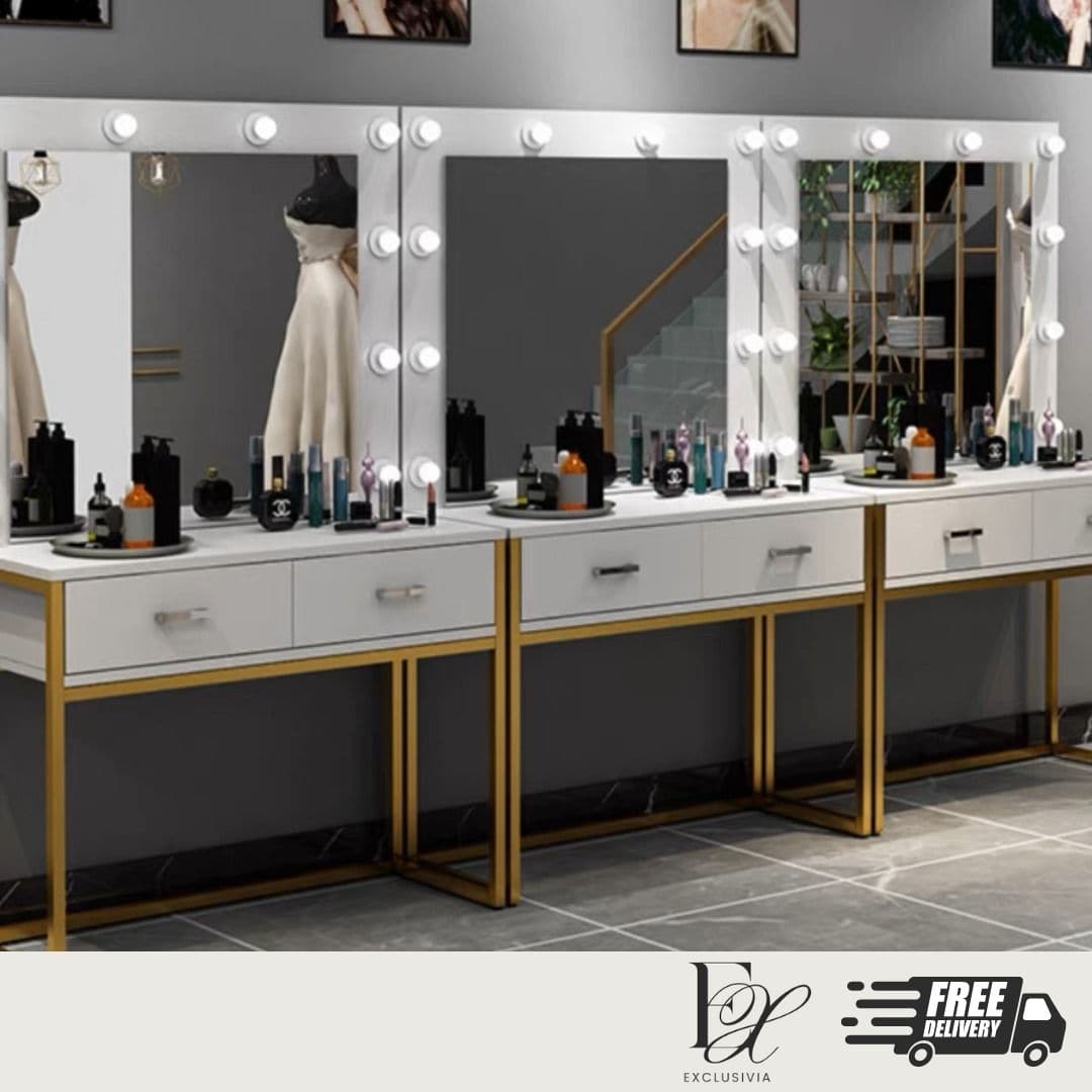 VERTEX Hollywood Spotlight Vanity Table Mirror - Exclusivia