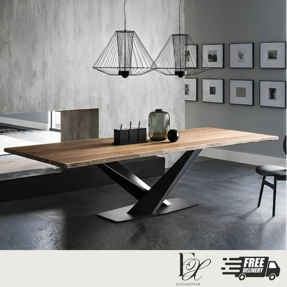 VOK Solid Wood Dining Table - Exclusivia