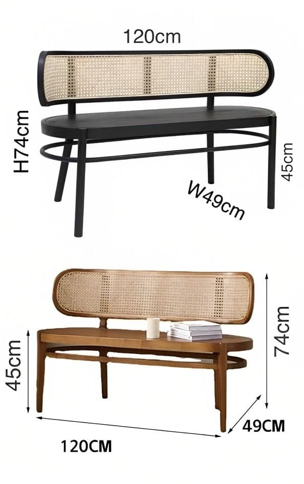 WREN Rattan Bench Chair - Exclusivia