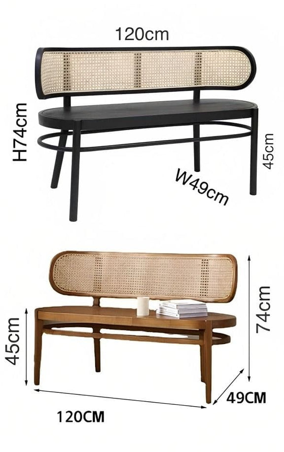 WREN Rattan Bench Chair - Exclusivia