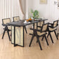 ZARA Japandi Rattan Dining Table - Exclusivia