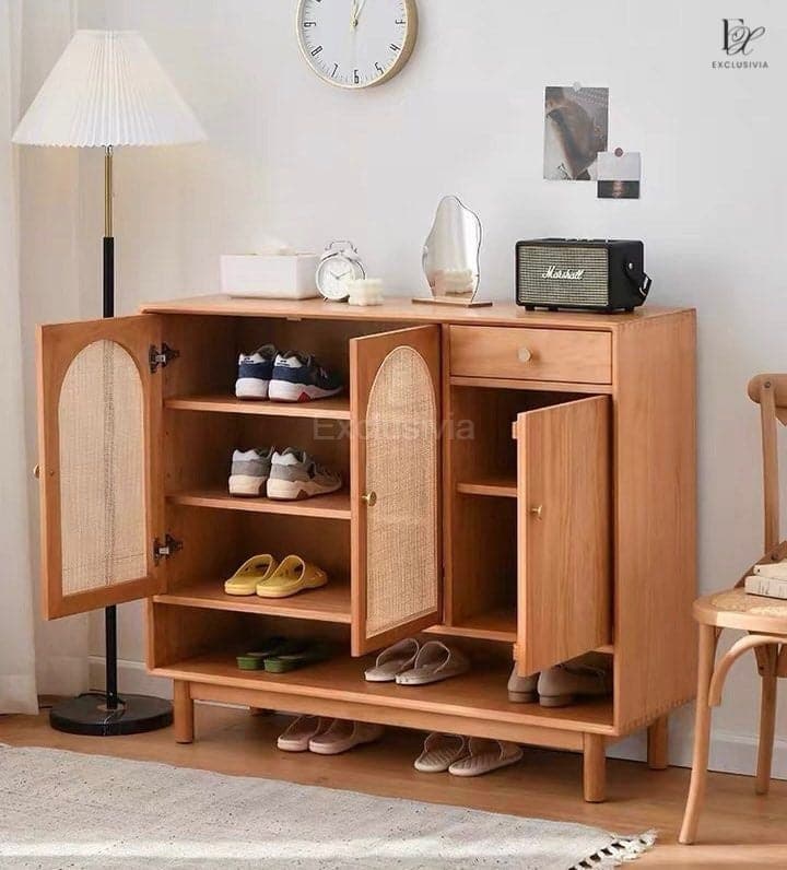 ZENITH Rattan Shoe Cabinet Rack – Exclusivia