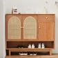 ZENITH Rattan Shoe Cabinet Rack - Exclusivia