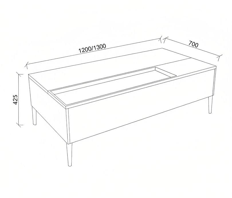 ZOD Convertible Coffee Table - Exclusivia