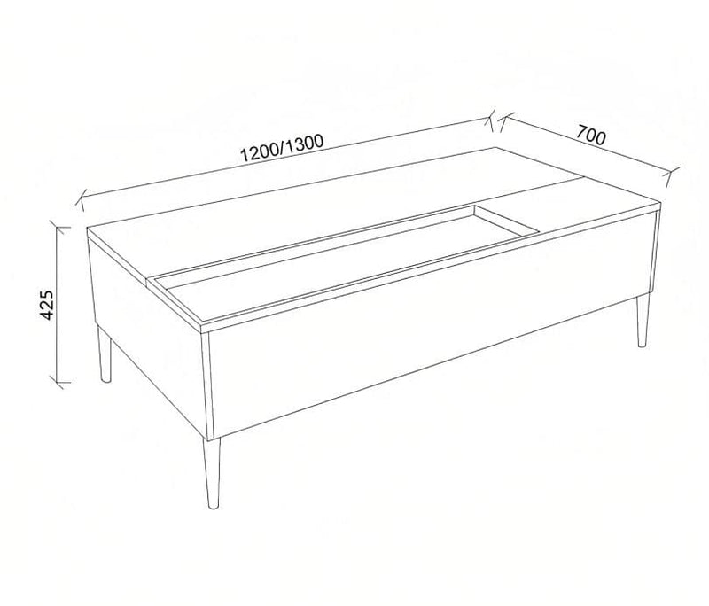 ZOD Convertible Coffee Table - Exclusivia