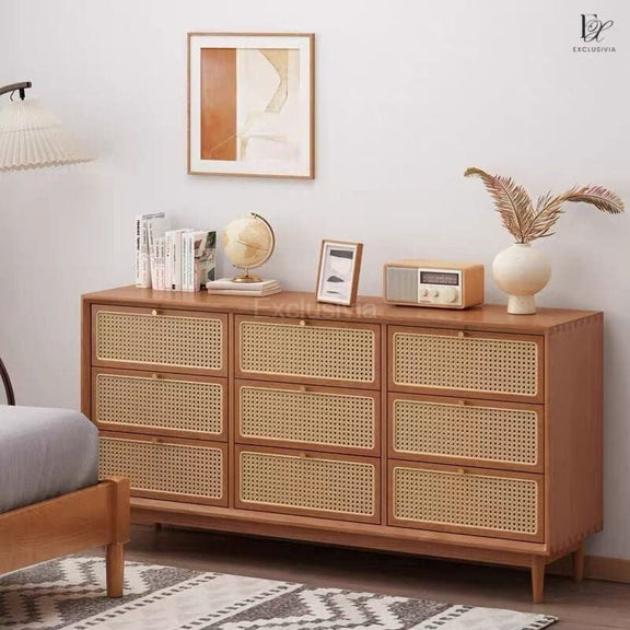 ZON Rattan Drawers Sideboard Cabinet - Exclusivia