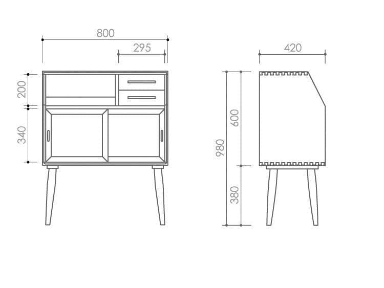 ZONX Rattan Sideboard Cabinet - Exclusivia