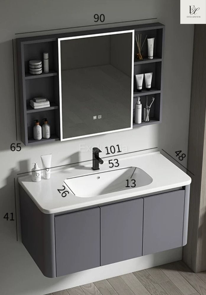 ZYDE Toilet Vanity Cabinet Sink - Exclusivia